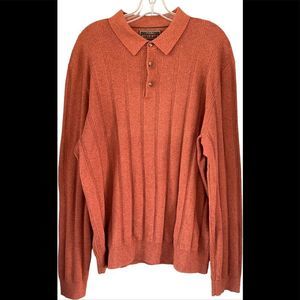 Jos. A. Bank Reserve men’s Burnt Orange Long Sleeve Polo